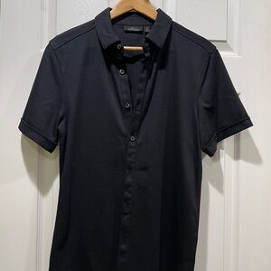 Marc Anthony Slim Fit Black Casual Button Down Shirt